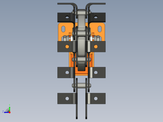 节距为100mm的传动链中间链轮总成右视缩略图