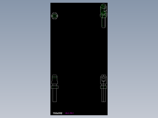 鏈條螺絲(Single End型)CBS1,CBS1-L-2D多系列多零件图纸模型