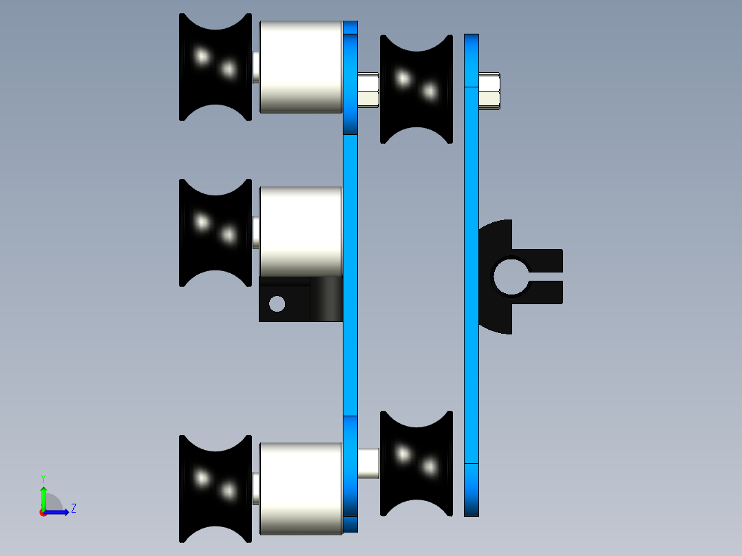 数控加工中心左视图