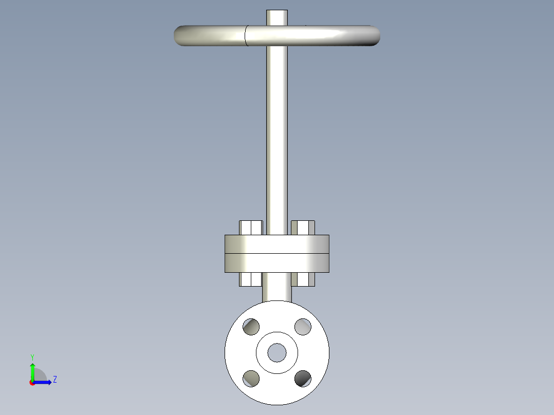 阀门模型globe_valve_(asme_b16.34)_fl_-150-2500左视图