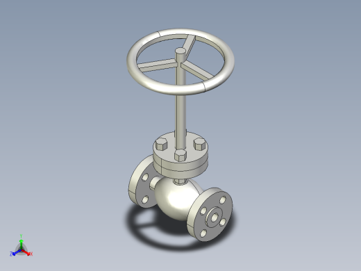 阀门模型globe_valve_(asme_b16.34)_fl_-150-2500正等轴测缩略图