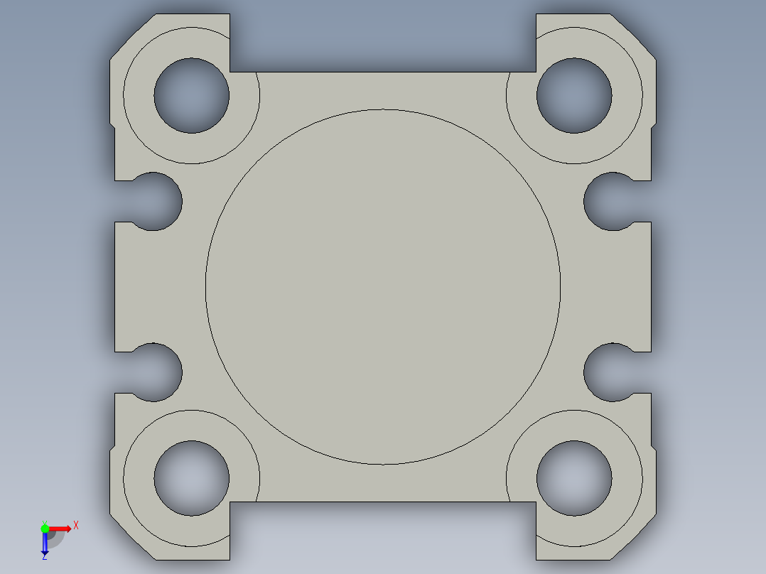 SWING 摆动缸俯视图