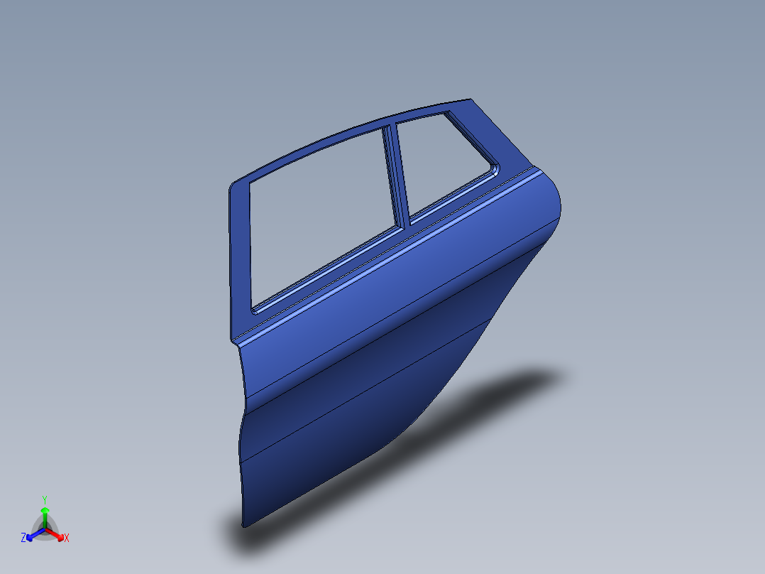 汽车车门-4---x-t正等轴测图