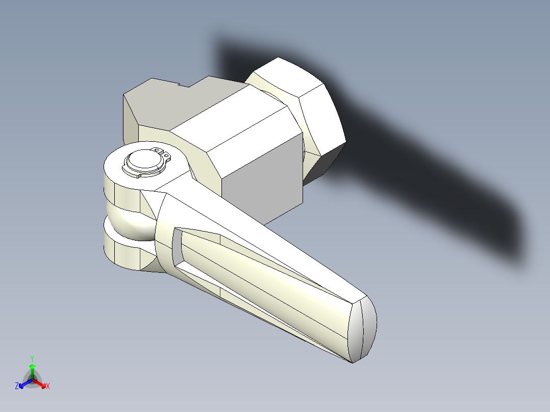 下壓夾具2331(B)-3D多系列多零件图纸模型主视图