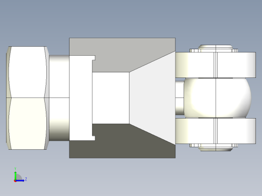 下壓夾具2331(B)-3D多系列多零件图纸模型左视缩略图