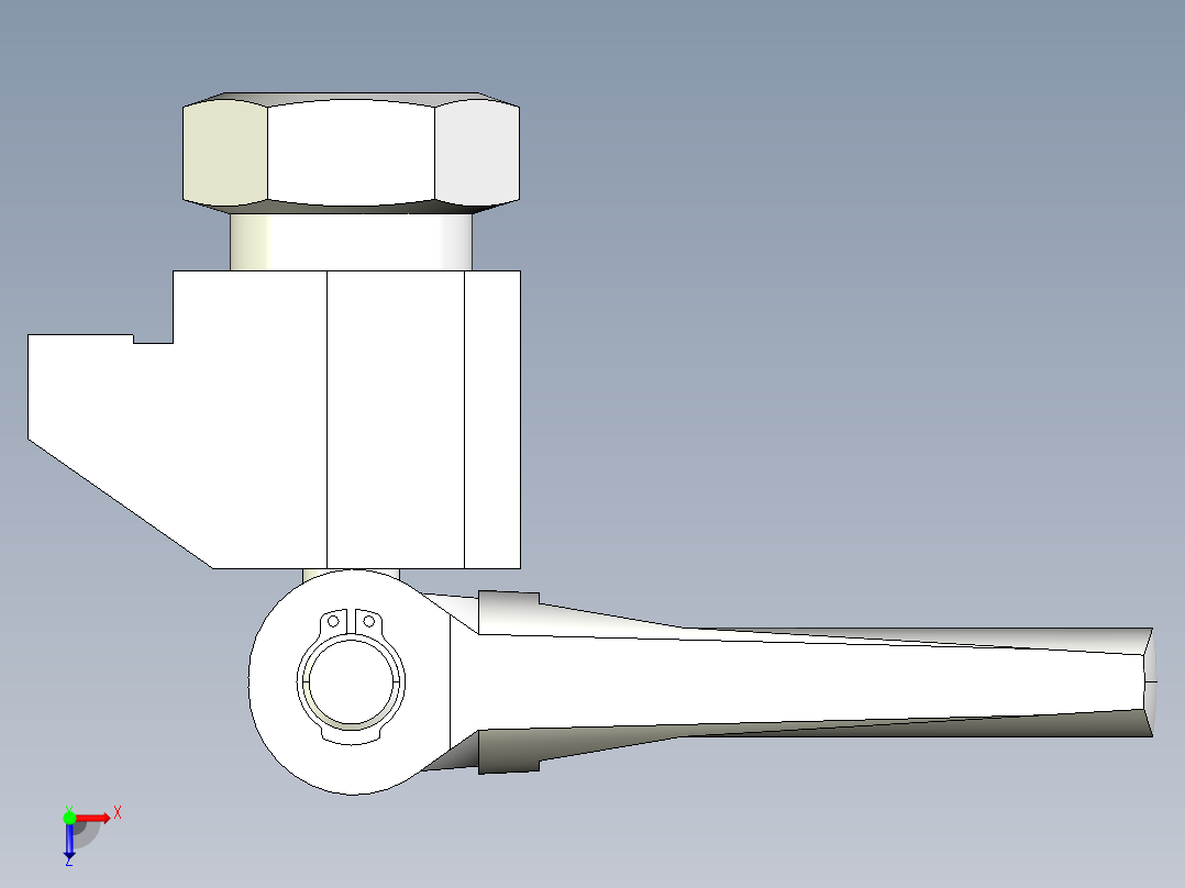 下壓夾具2331(B)-3D多系列多零件图纸模型俯视图