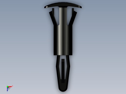 一个从底部插入的卡式垫片，高度10毫米。用于印刷电路板。卡扣孔底部5.4毫米和卡扣孔印刷电路板3.2毫米俯视缩略图