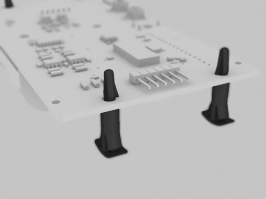 一个从底部插入的卡式垫片，高度10毫米。用于印刷电路板。卡扣孔底部5.4毫米和卡扣孔印刷电路板3.2毫米缩略图