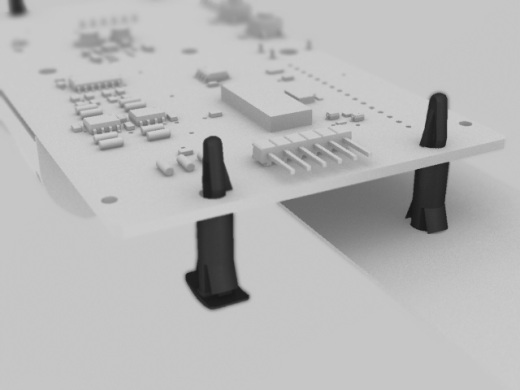 一个从底部插入的卡式垫片，高度10毫米。用于印刷电路板。卡扣孔底部5.4毫米和卡扣孔印刷电路板3.2毫米缩略图