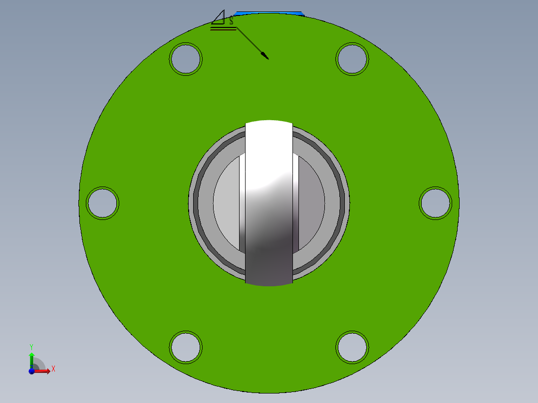 液压油缸模型前视图