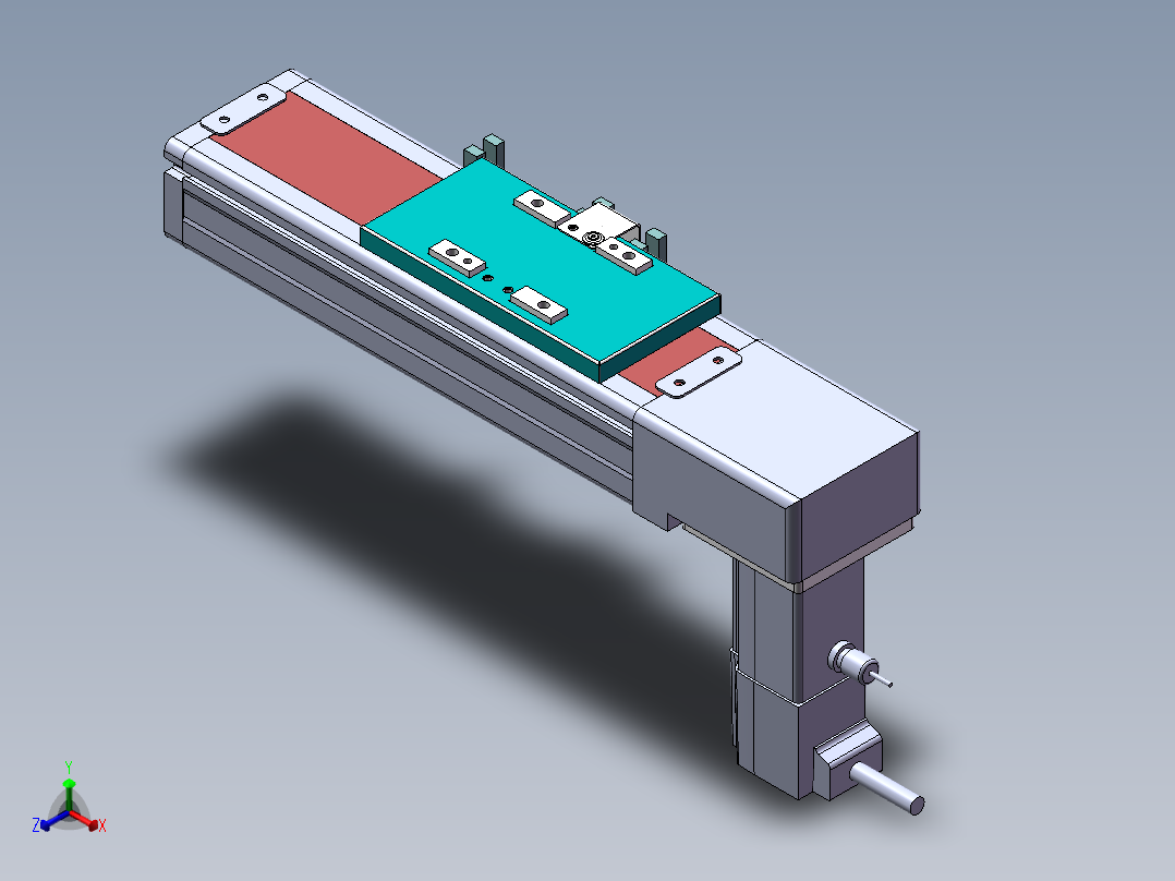 MTB同步带半封闭MTB6-BM-100W正等轴测图