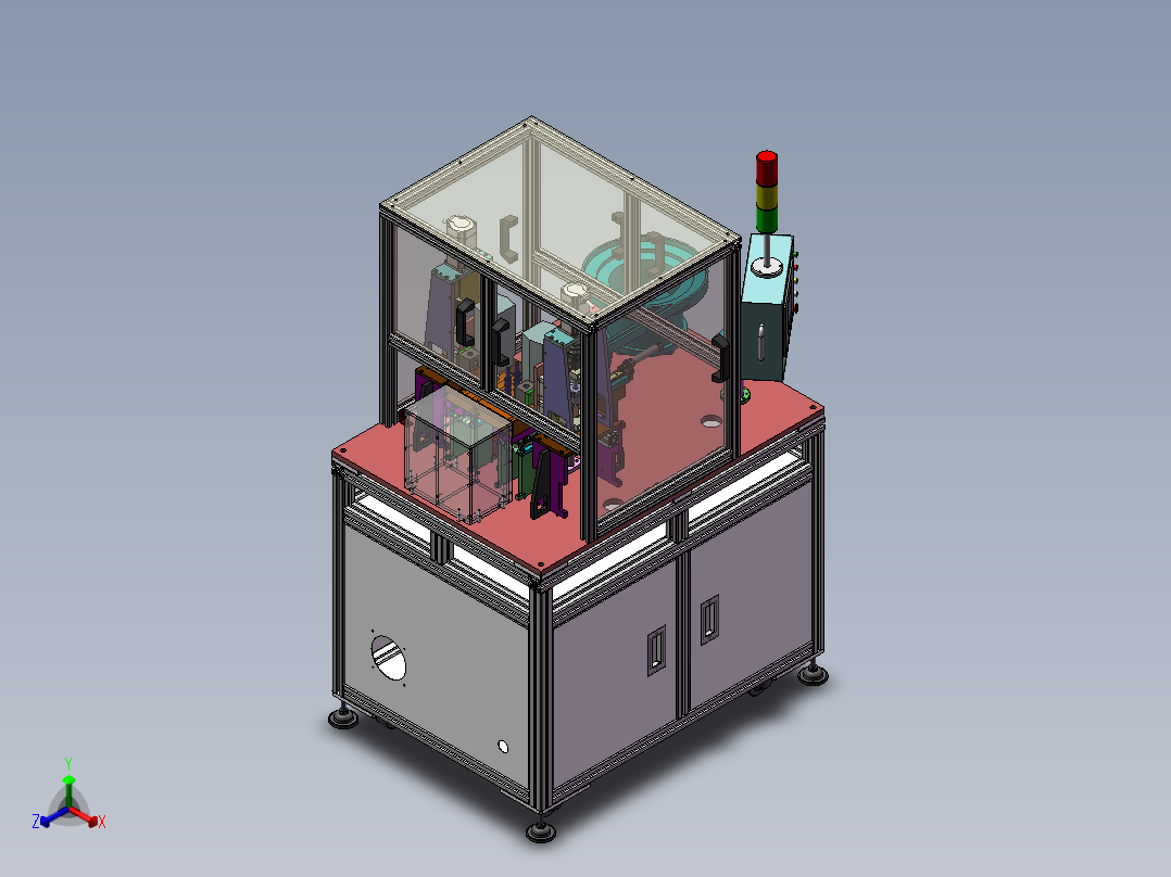 自动插孔机打孔机（含BOM,DFM）sw17可编辑正等轴测图