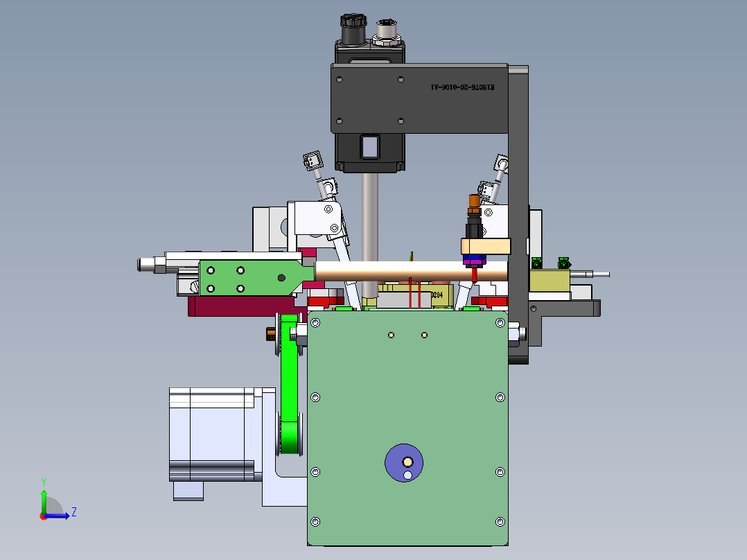 苹果手机外壳贴麦拉机组装流道（sw16可编辑+工程图+bom）左视图