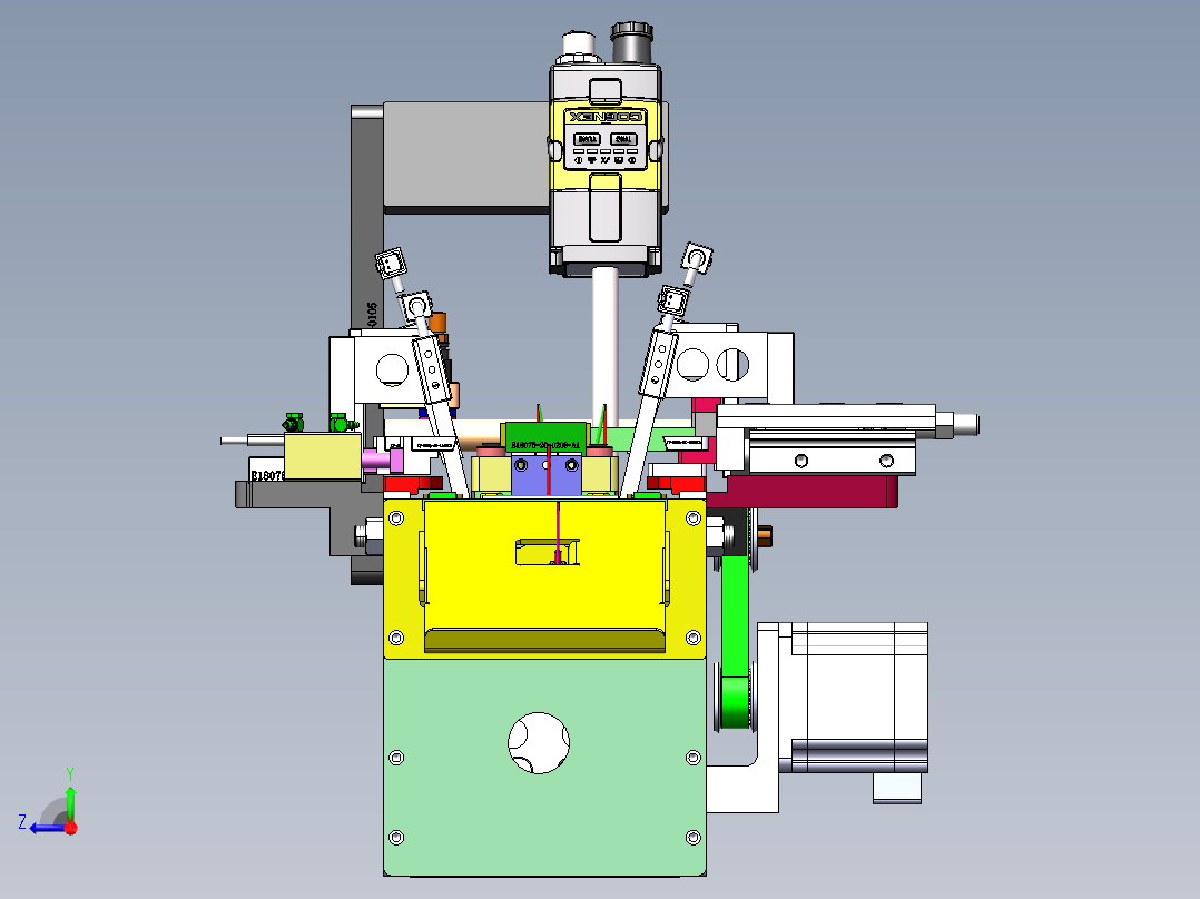 苹果手机外壳贴麦拉机组装流道（sw16可编辑+工程图+bom）右视图