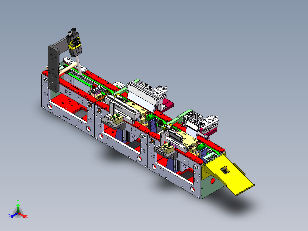 苹果手机外壳贴麦拉机组装流道（sw16可编辑+工程图+bom）正等轴测图