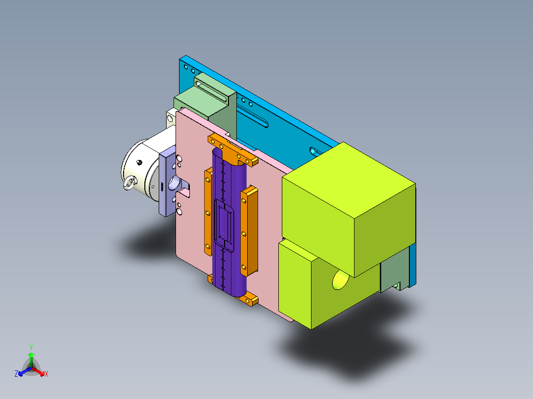 长条椭圆形金属外壳铣端面倒角治具模型
