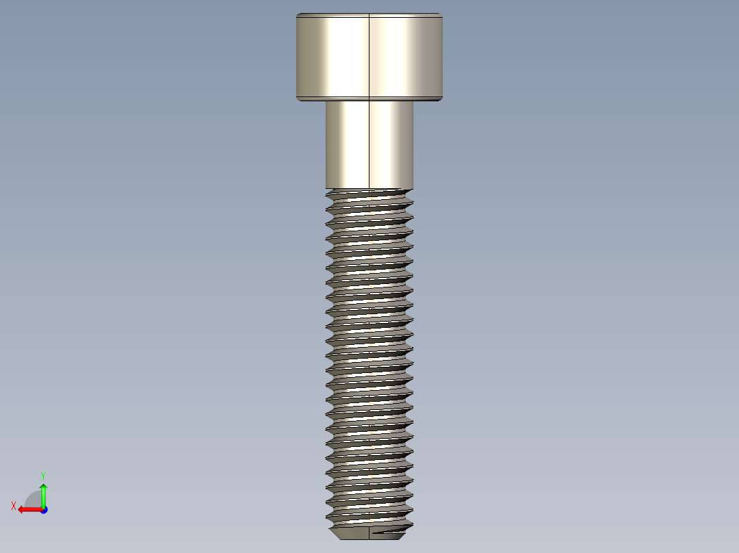 Screw_DIN_912_M6x30_A2.STEP公制内六角螺钉后视图