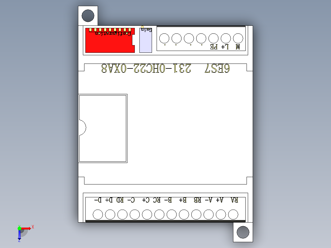 西门子电气 6ES7 231-0HC22-0XA8俯视图