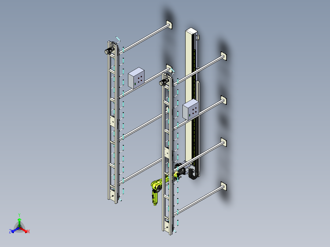 悬挂线机器人喷涂轨道