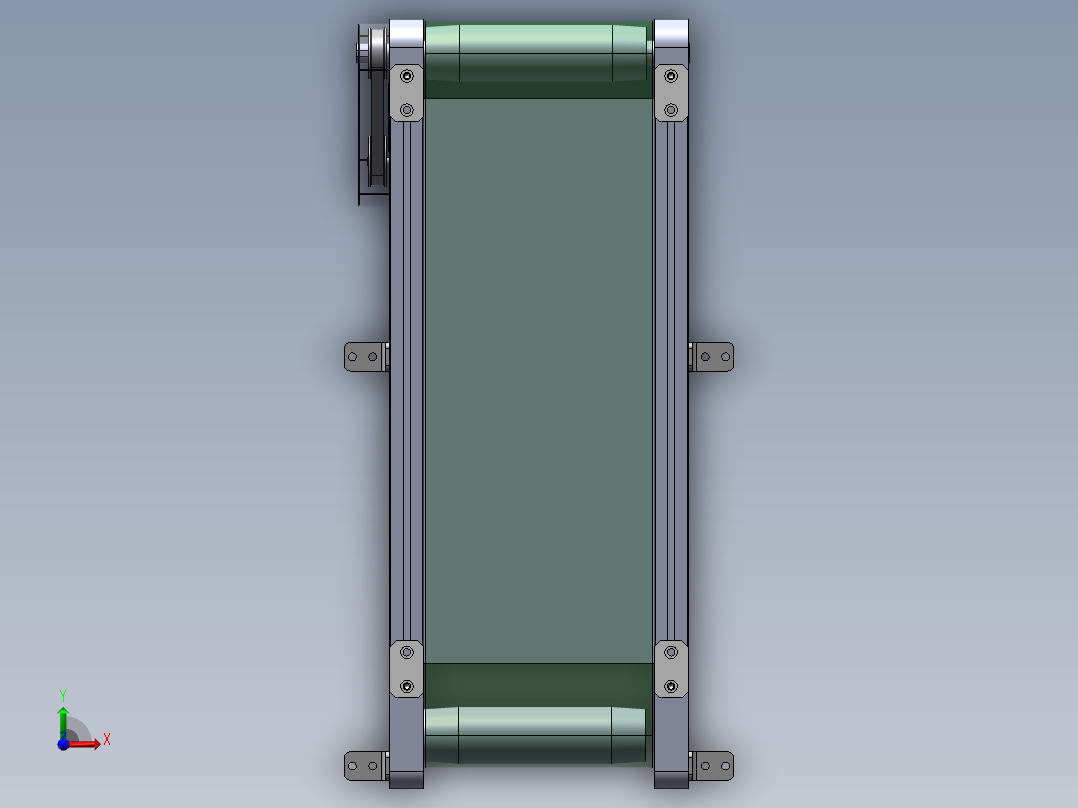 PVC铝型材输送带前视图