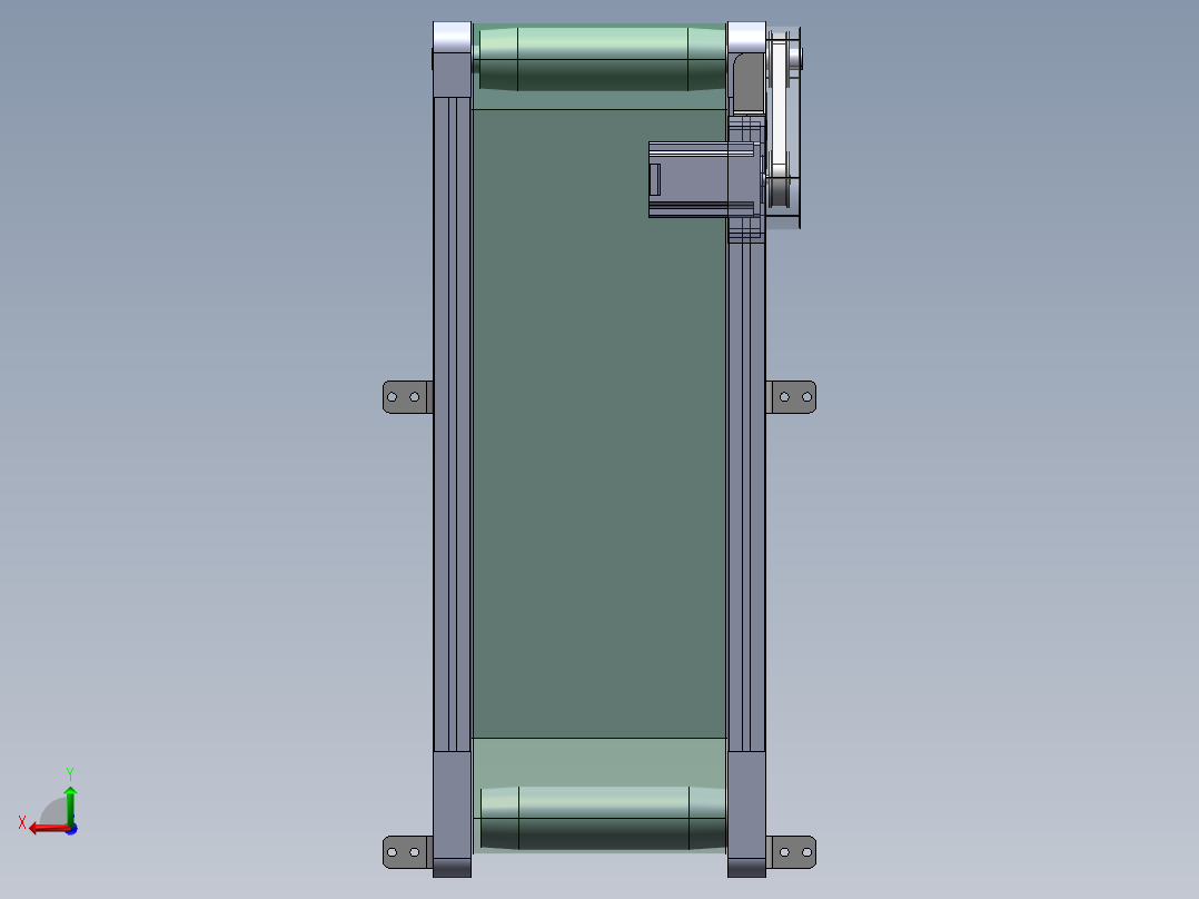 PVC铝型材输送带后视图