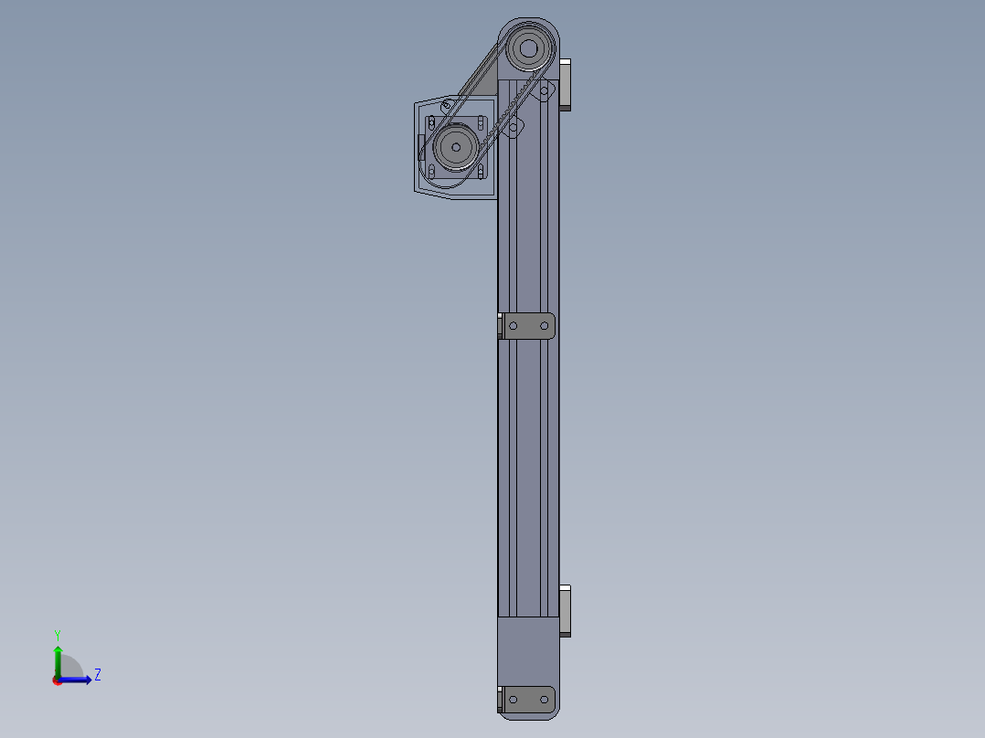 PVC铝型材输送带左视图