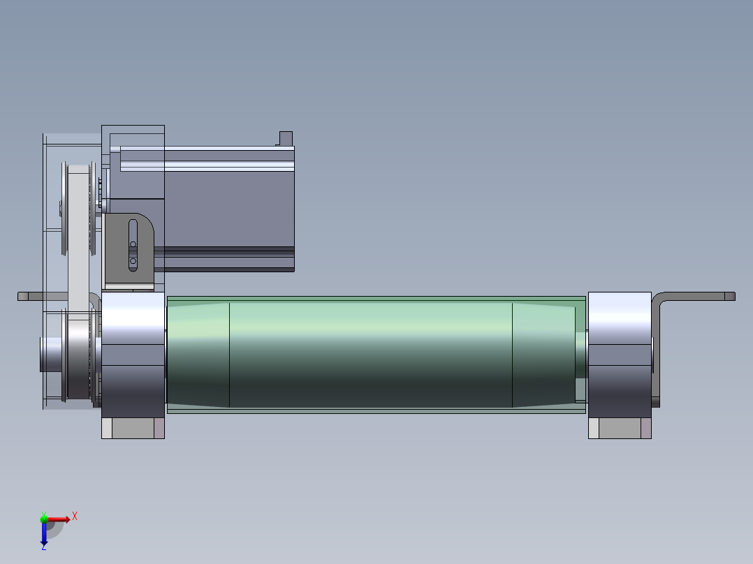 PVC铝型材输送带俯视图