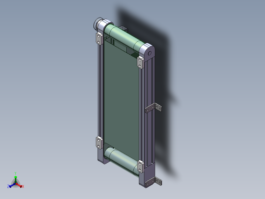 PVC铝型材输送带正等轴测图