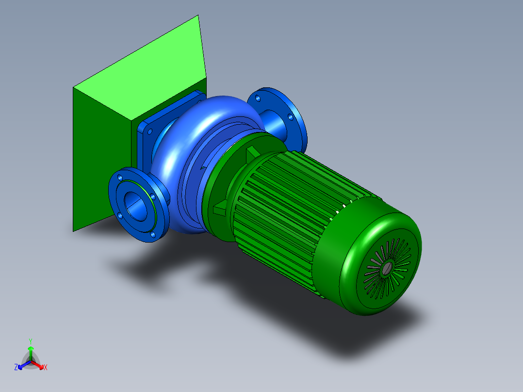 离心泵(立)正等轴测图