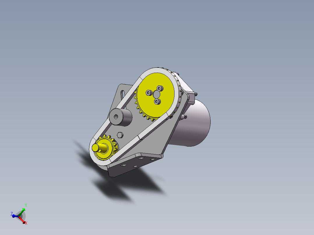 施肥12V-800W电机传动主视图