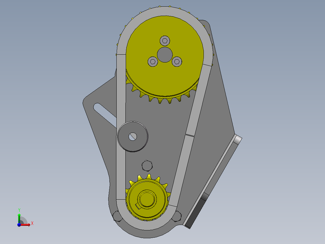 施肥12V-800W电机传动前视图