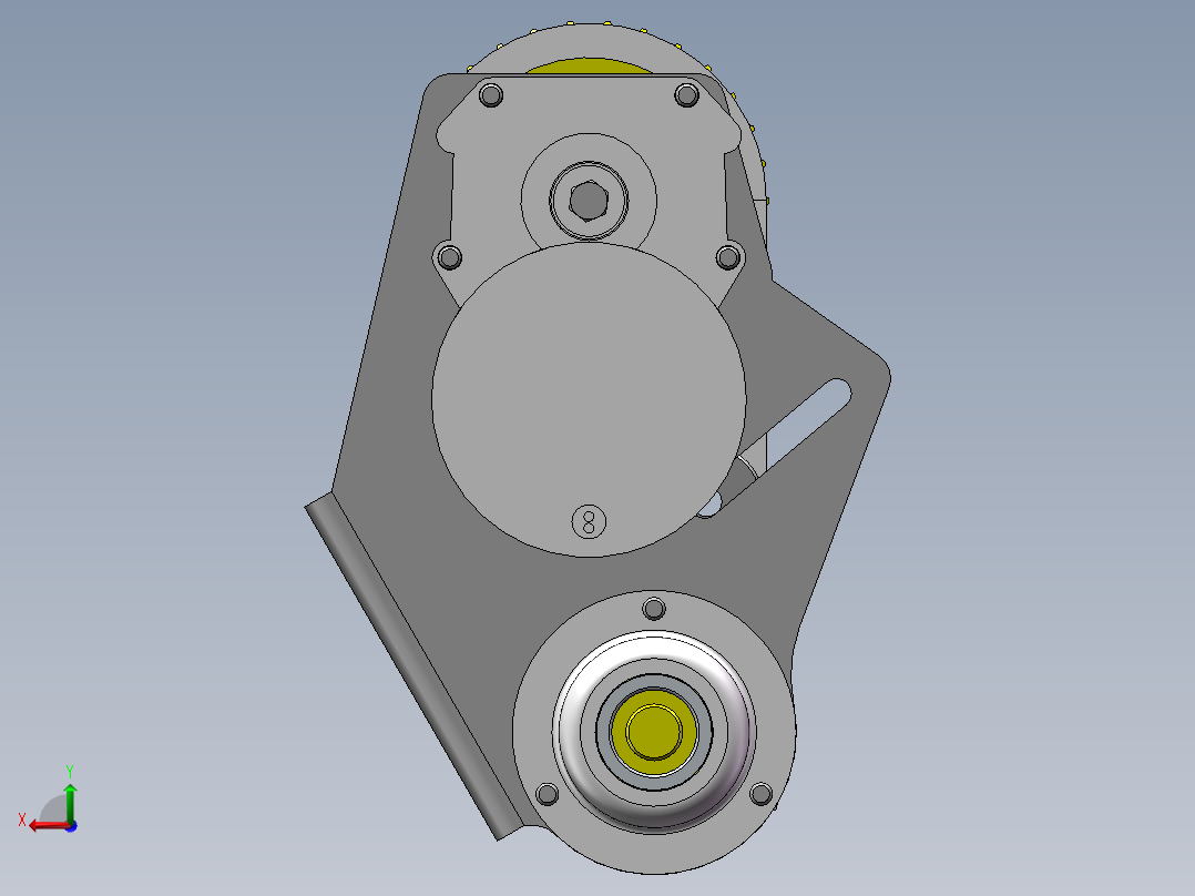 施肥12V-800W电机传动后视图