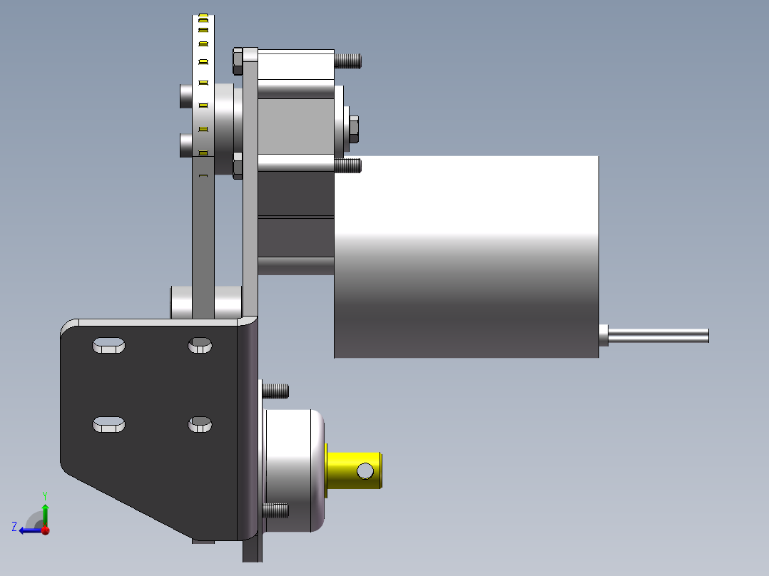 施肥12V-800W电机传动右视图