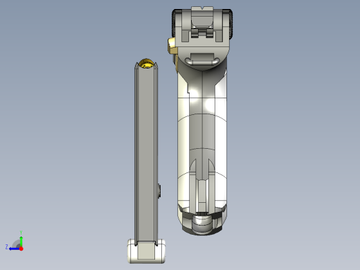 手枪左轮冲锋枪老式狙击步枪设计3D图纸luger-p08-9 1 STP右视缩略图