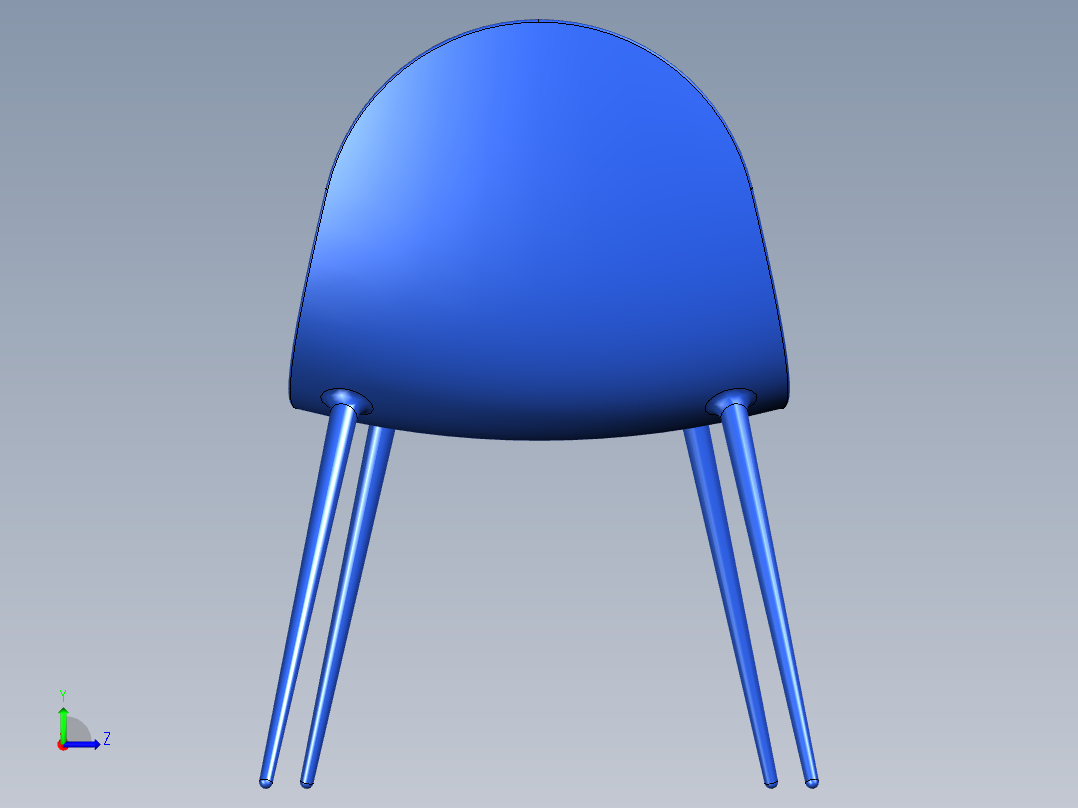 曲面椅子左视图