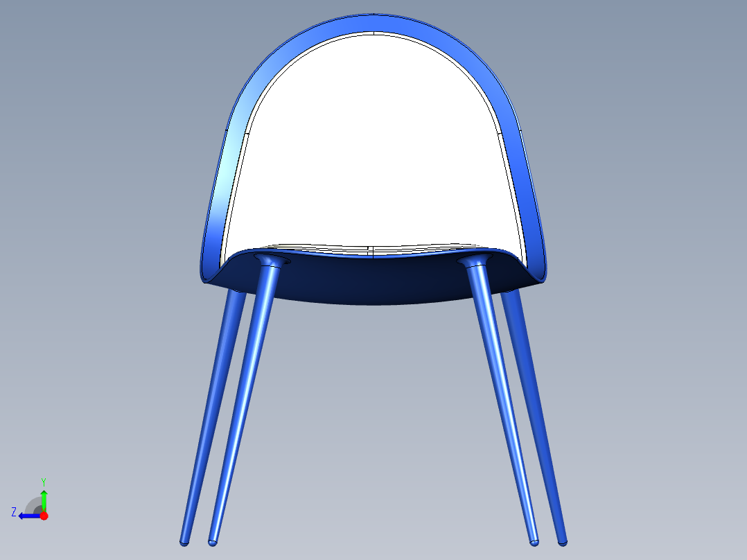 曲面椅子右视图