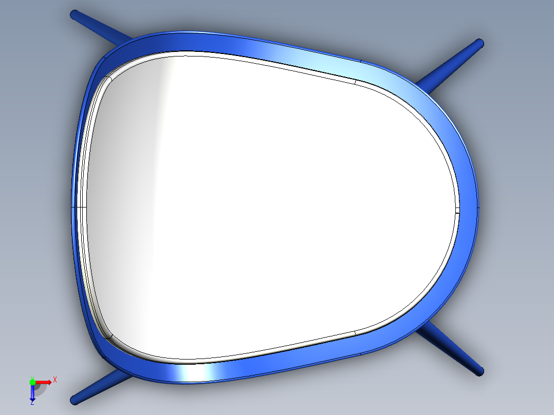 曲面椅子俯视图