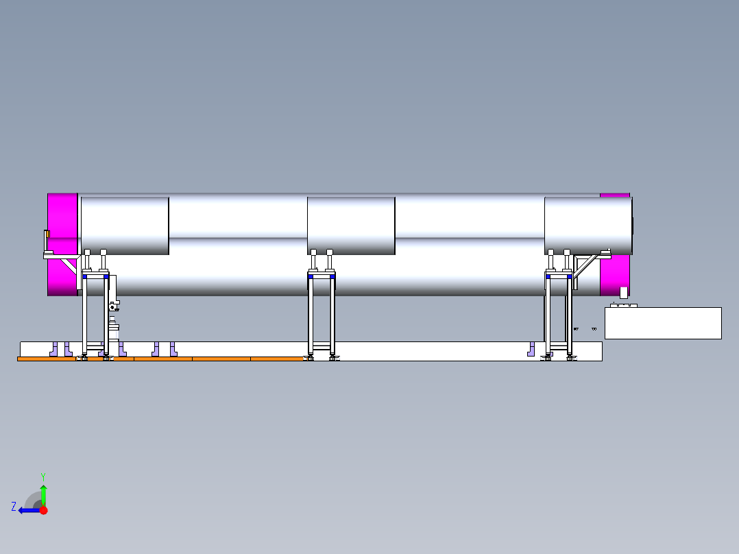 圆柱体工装夹具（大、中、小型通用）右视图