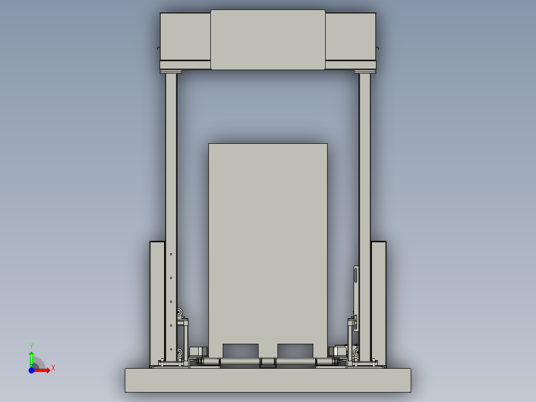 地牛上下货移动式装车平台前视图