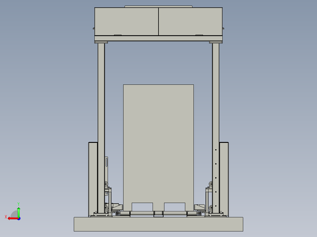 地牛上下货移动式装车平台后视图