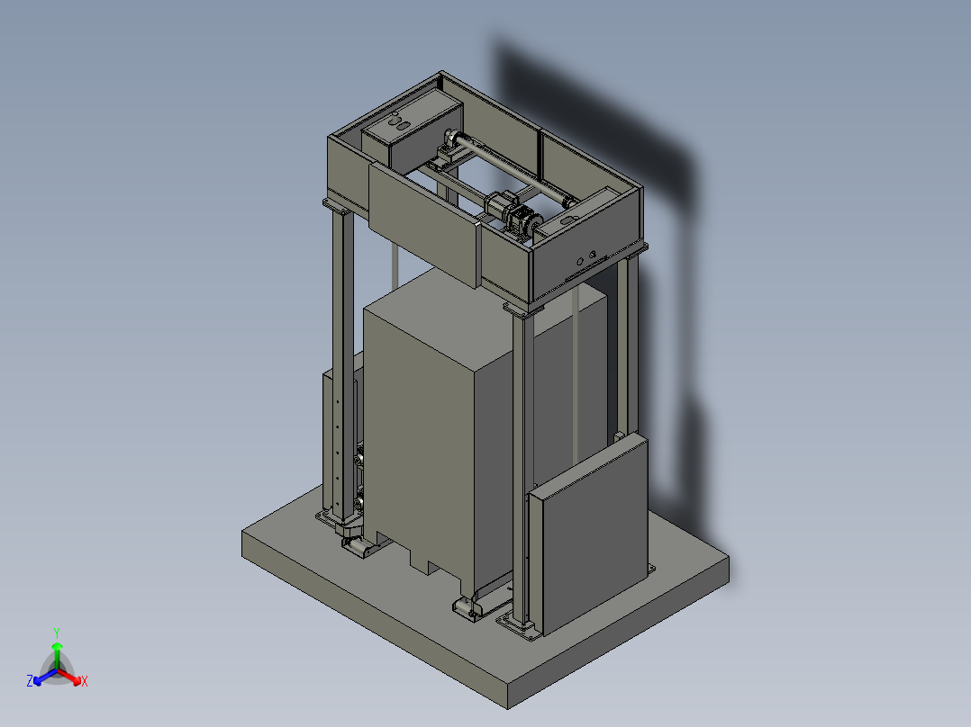 地牛上下货移动式装车平台正等轴测图