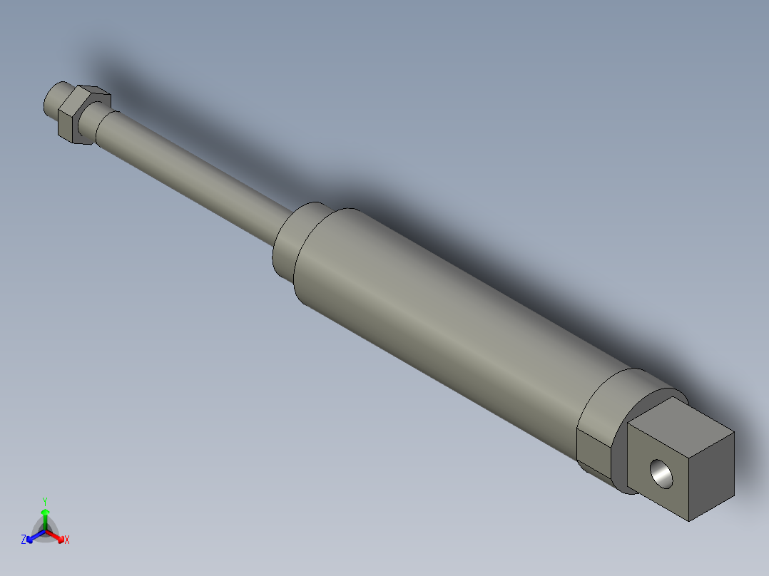 PK-KX气缸CM2E32-75-AT正等轴测图