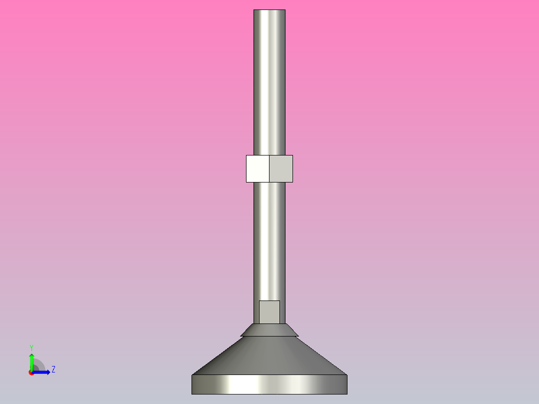 DGC80-M16-L150-C1 DGC80不锈钢万向调整脚蹄左视图