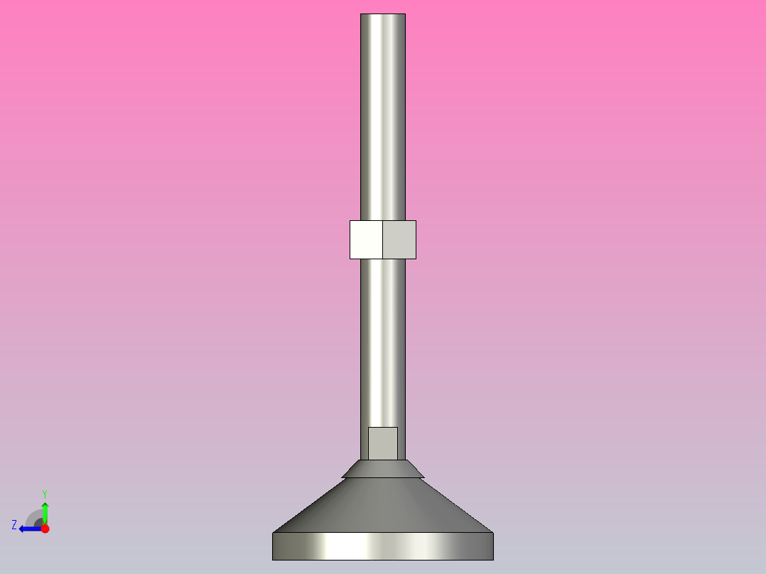 DGC80-M16-L150-C1 DGC80不锈钢万向调整脚蹄右视图