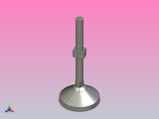 DGC80-M16-L150-C1 DGC80不锈钢万向调整脚蹄正等轴测缩略图