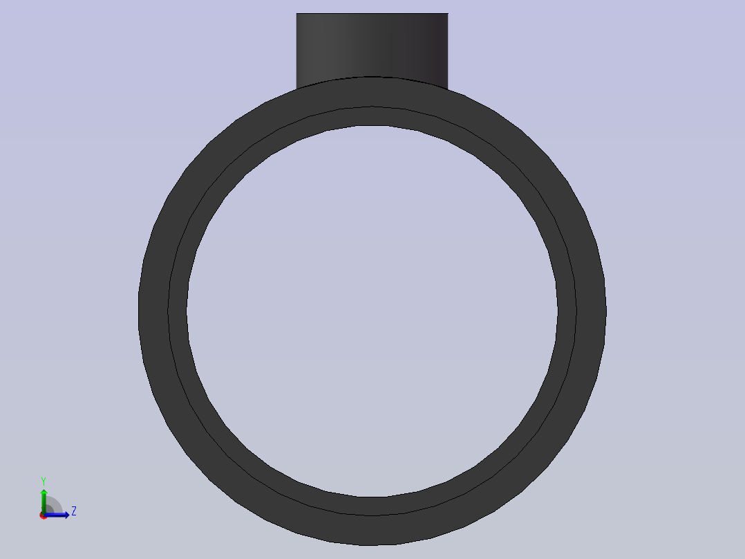 RTee_DN100_25_U-PVC左视图