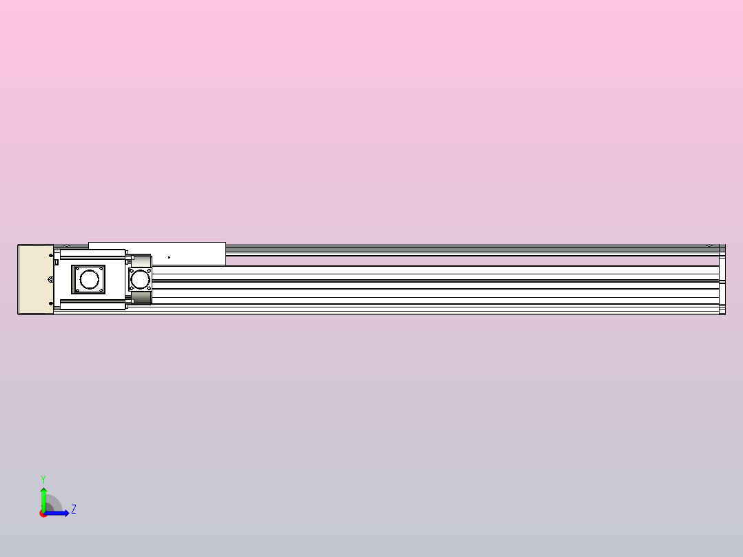 日规模组半封闭丝杆TPA-HNR-220D-3210C-L750-MR-Y-P1K-N3左视图