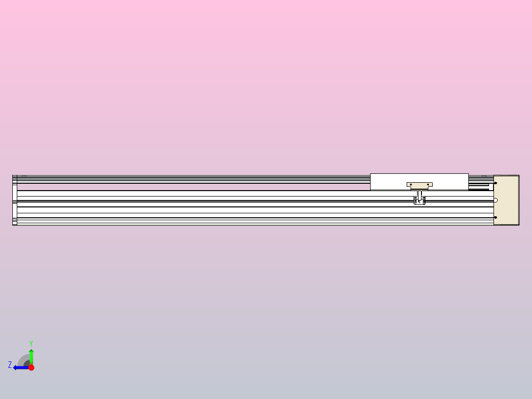 日规模组半封闭丝杆TPA-HNR-220D-3210C-L750-MR-Y-P1K-N3右视图