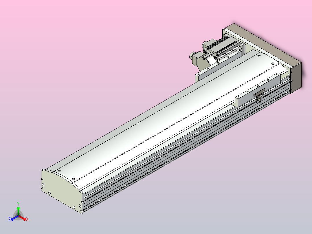 日规模组半封闭丝杆TPA-HNR-220D-3210C-L750-MR-Y-P1K-N3正等轴测图
