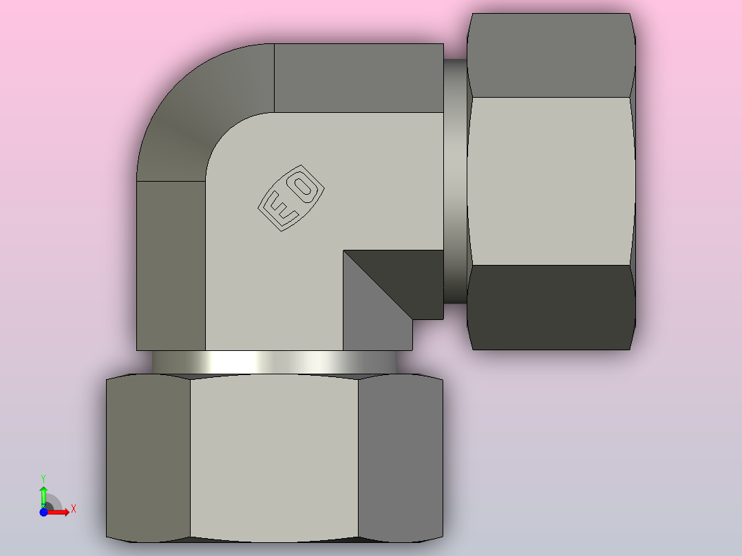 EO管接头弯头W30ZSCF.stp前视图